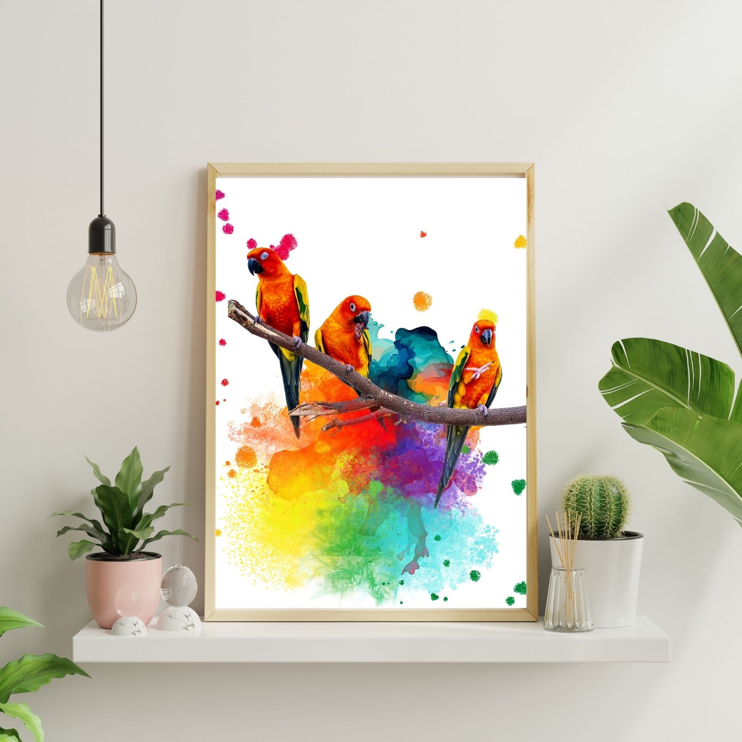 Tropical Parakeet Art