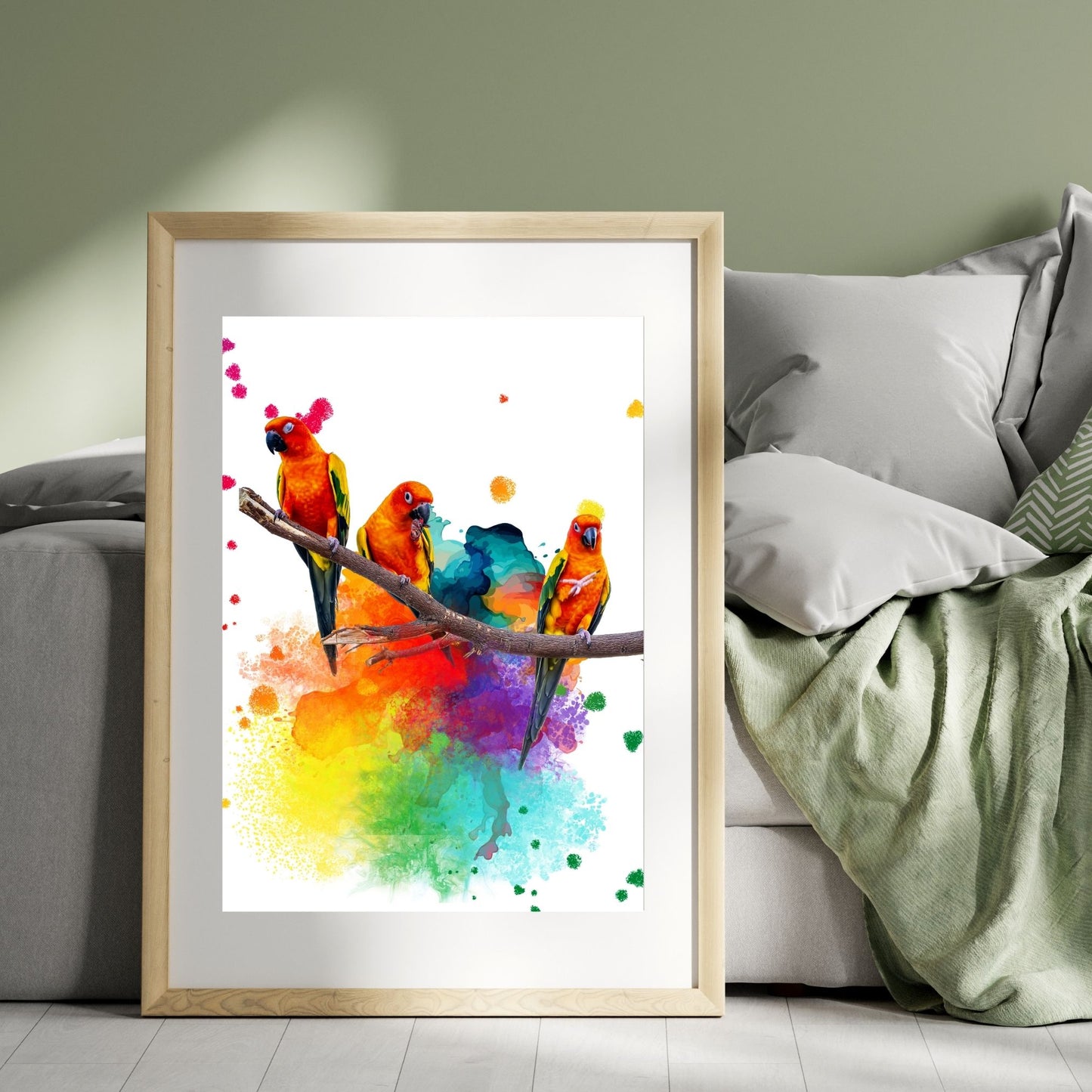 Tropical Parakeet Art