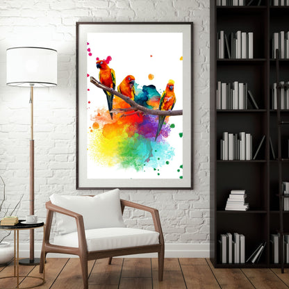 Tropical Parakeet Art